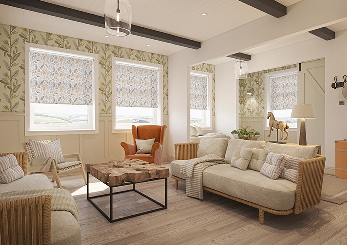 Folk Floral, Elysium Gold - Twist&Fit Roller Blind - Image 7